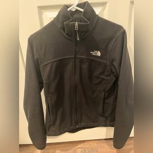 The North Face fleece zip-up jacket, Black, size Small